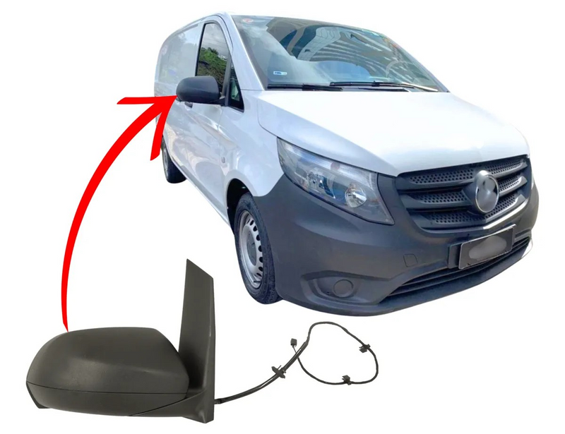 Espelho Retrovisor Elétrico Direito Mercedes VIto 5 pinos - 4478110400